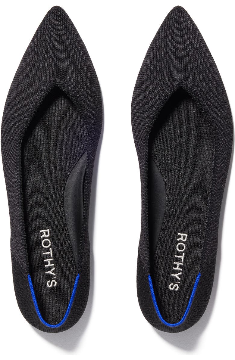 Rothy's The Point II Flat, Alternate, color, Black