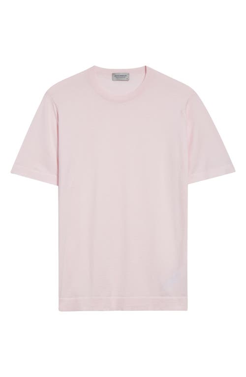 John Smedley Lorca Crewneck T-shirt In Soft Pink