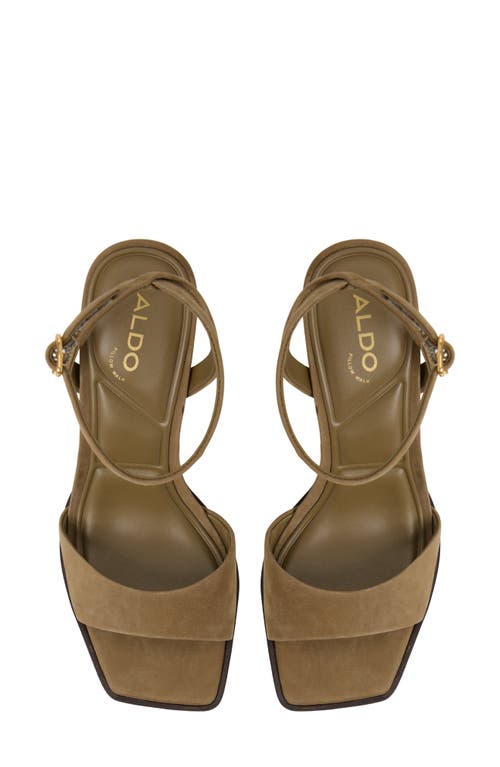 Aldo Lothon Ankle Strap Platform Sandal In Nude
