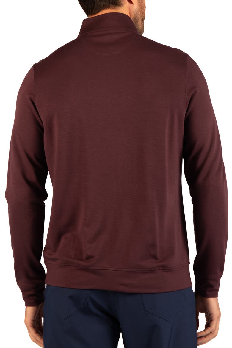 Stonewashed Quarter Zip Pullover, Alternate, color, WINE