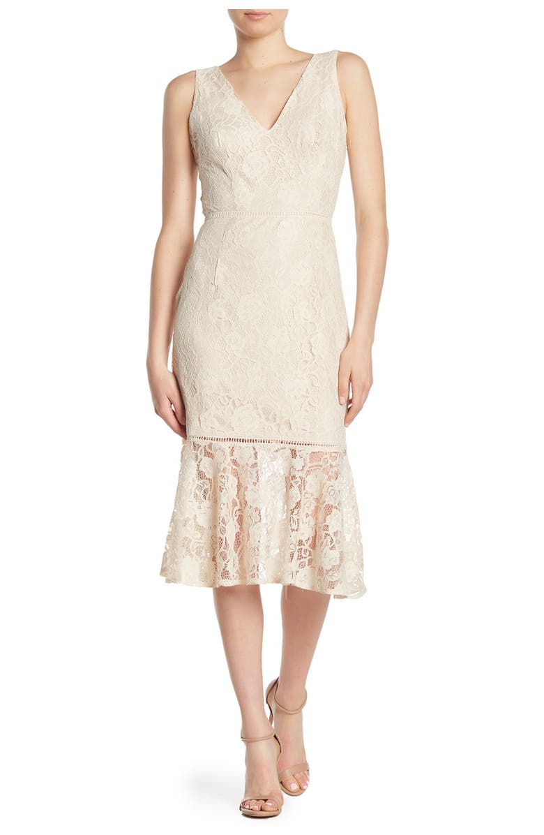 Alexia Admor Kourtney Lace Midi Dress, Main, color, 