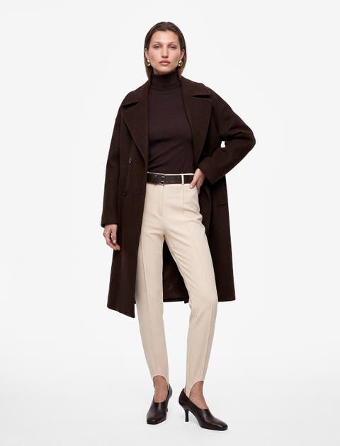 High Rise Tailored Stirrup Trousers With Belt