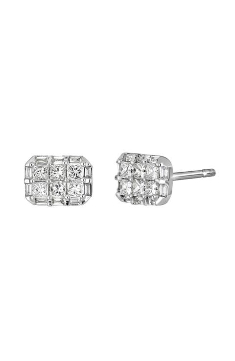 Mika Pavé Diamond Stud Earrings