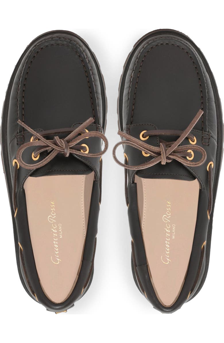 Gianvito Rossi Olonne Boat Shoes, Alternate, color, Brown Calf