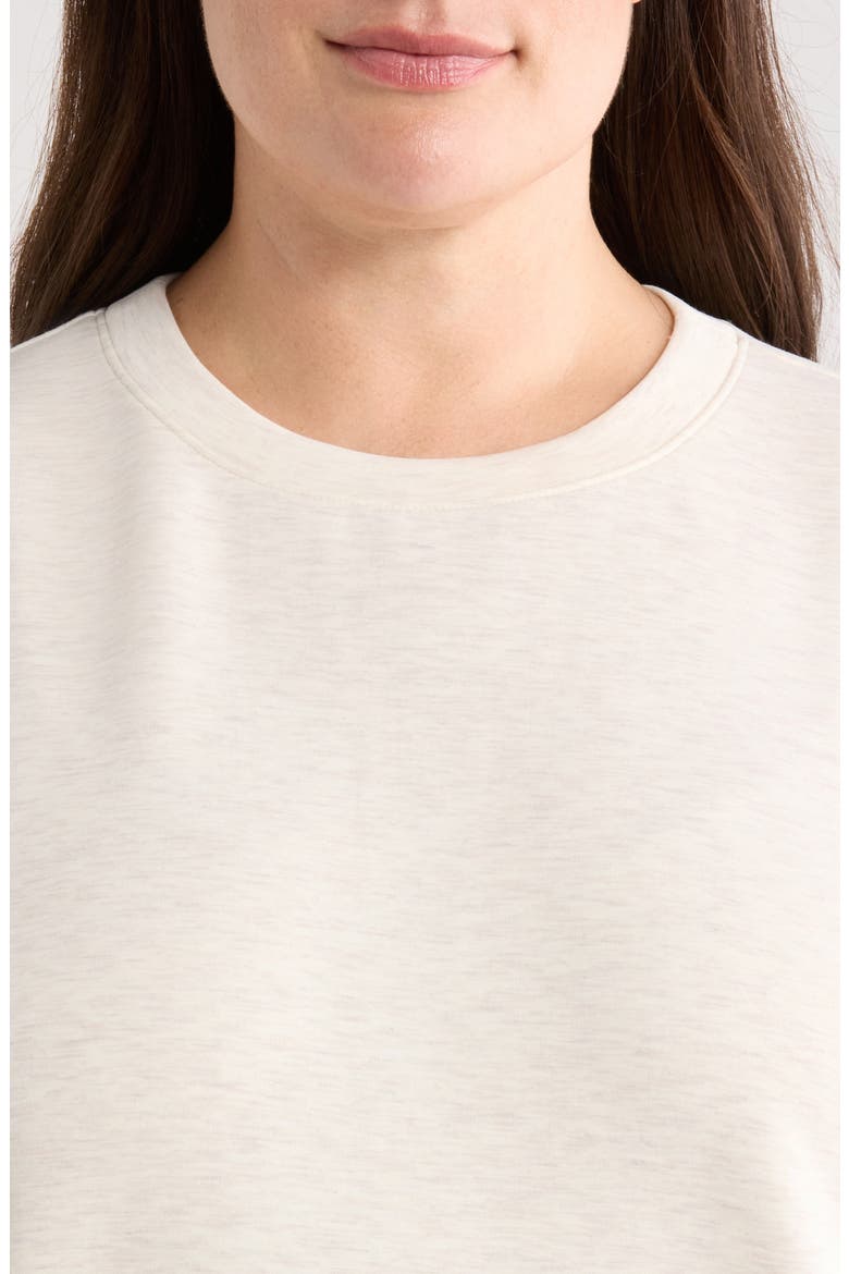 Soft Luxe Boxy Knit Crew Sweatshirt, Alternate, color, IVORY HEATHER- PURPLE