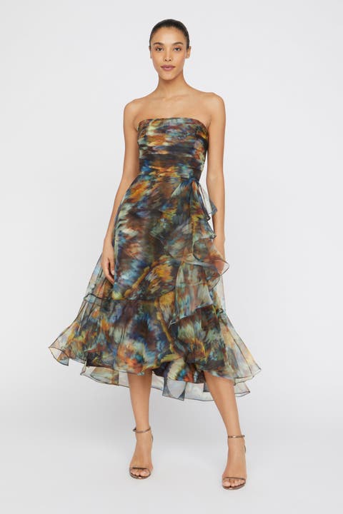 Evanthe Strapless Draped Dress