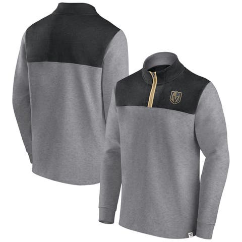 Men's Fanatics Branded Heather Gray Vegas Golden Knights Launch It Quarter-Zip Jacket