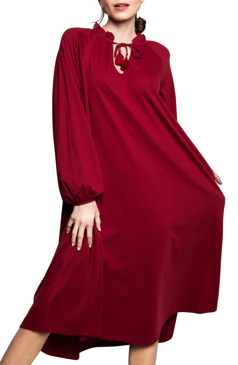 Petite Plume Garbo Luxe Pima Cotton Nightgown, Main, color, 