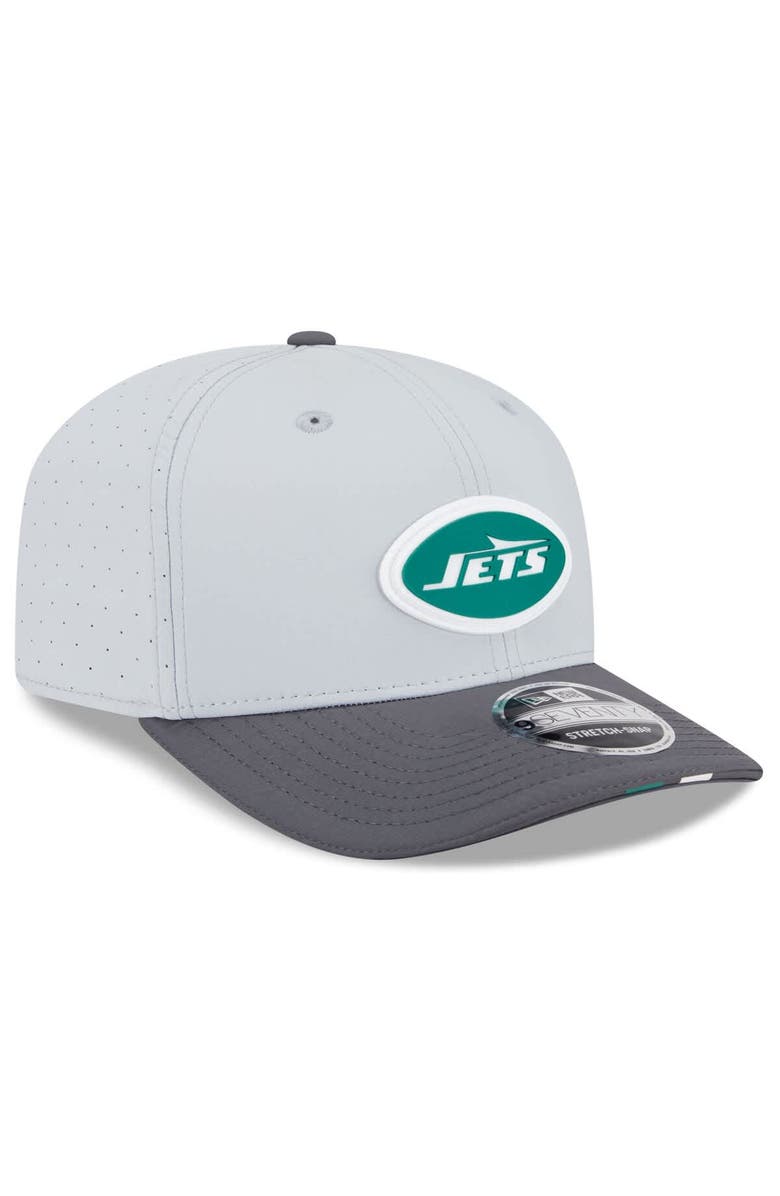 New Era Men's New Era Gray/Graphite New York Jets 2025 NFL Training Camp 9SEVENTY Adjustable Hat, Alternate, color, Gray