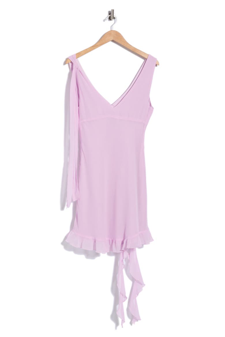 Varney Ruffle Chiffon Minidress, Alternate, color, PURPLE