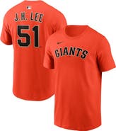 Nike Men's Nike Jung Hoo Lee Orange San Francisco Giants Name & Number T-Shirt