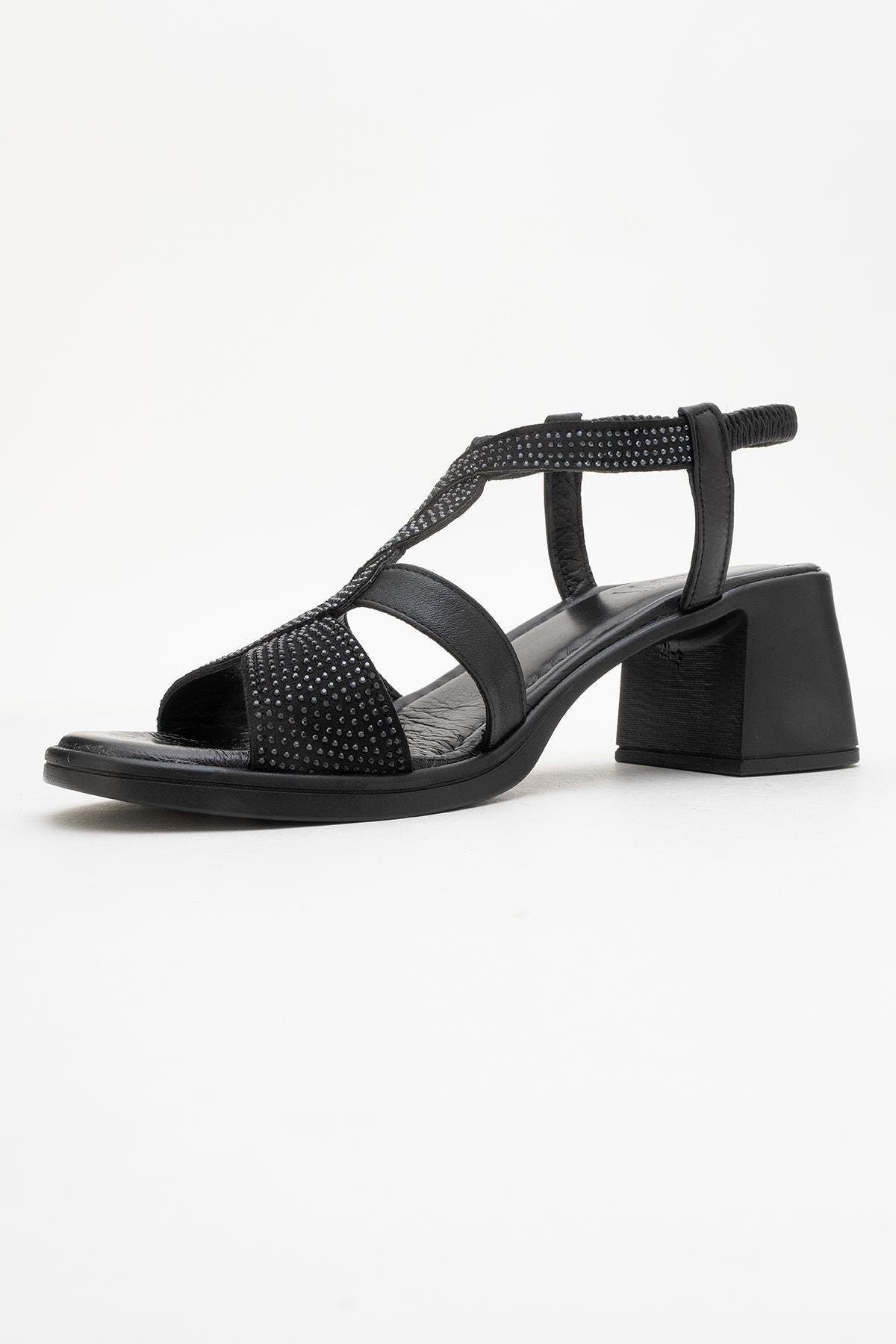 Forever & Always Shoes Dolen Leather Chunky Sandal, Alternate, color, Black Leather