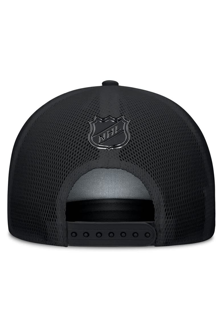 Men's Fanatics Black Boston Bruins Authentic Pro Road Team Code Trucker Adjustable Hat, Alternate, color, Black