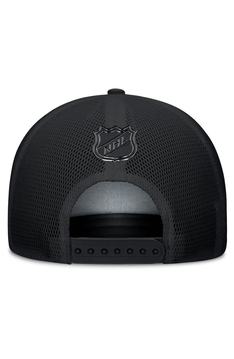 FANATICS Men's Fanatics Black Boston Bruins Authentic Pro Road Team Code Trucker Adjustable Hat, Alternate, color, Black