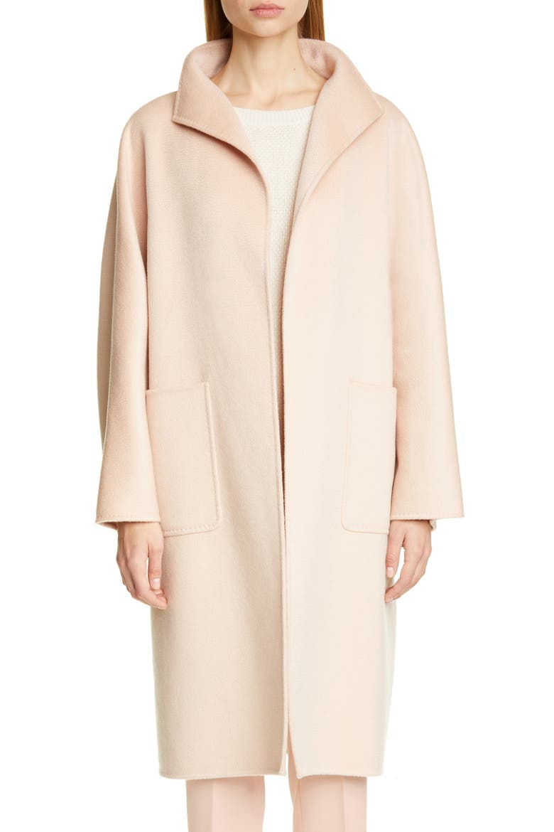 Lilia Double Face Cashmere Car Coat, Main, color, PINK