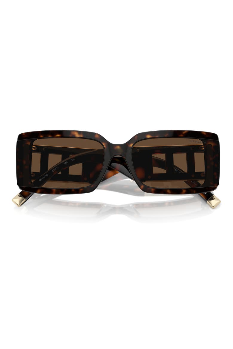 62mm Oversize Rectangular Sunglasses, Alternate, color, HAVANA