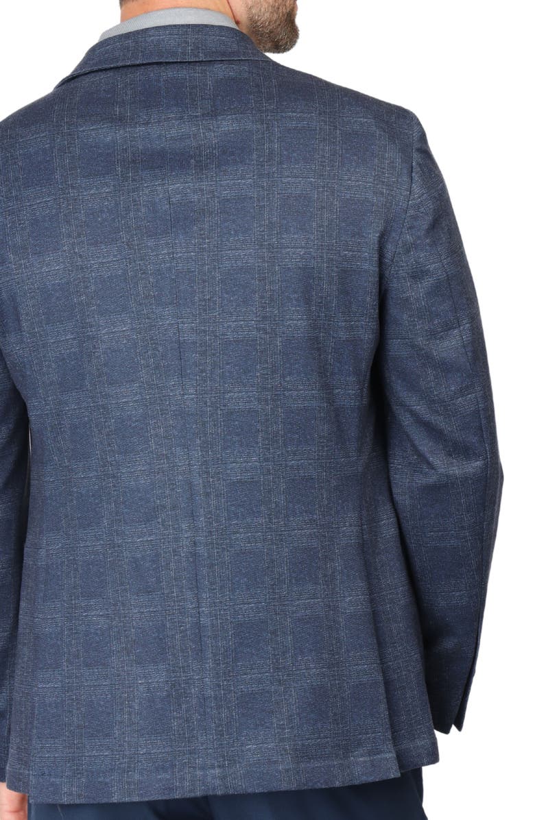 TailorByrd Unconstructed Shadowplaid Sport Coat, Alternate, color, Navy