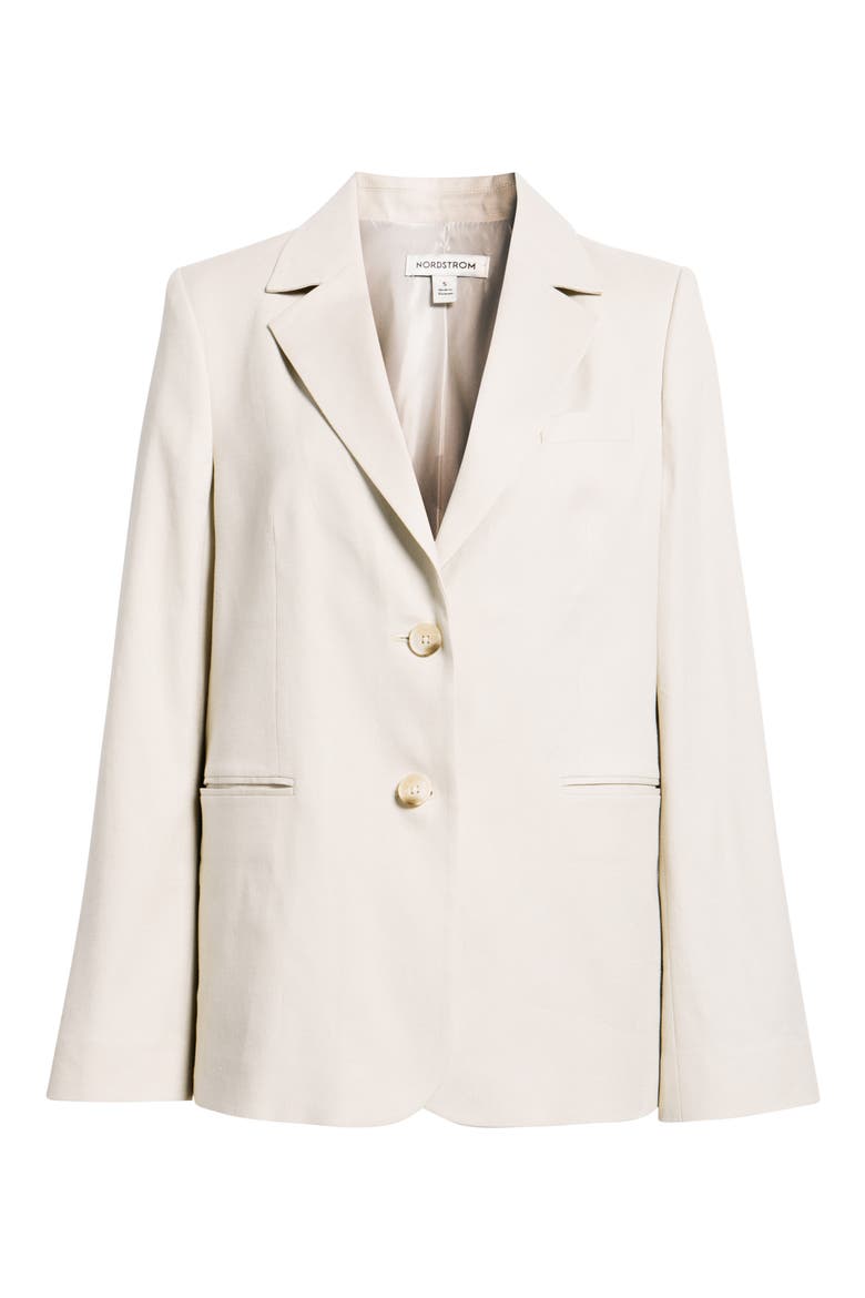 Linen Blend Boyfriend Blazer (Women) | Nordstrom