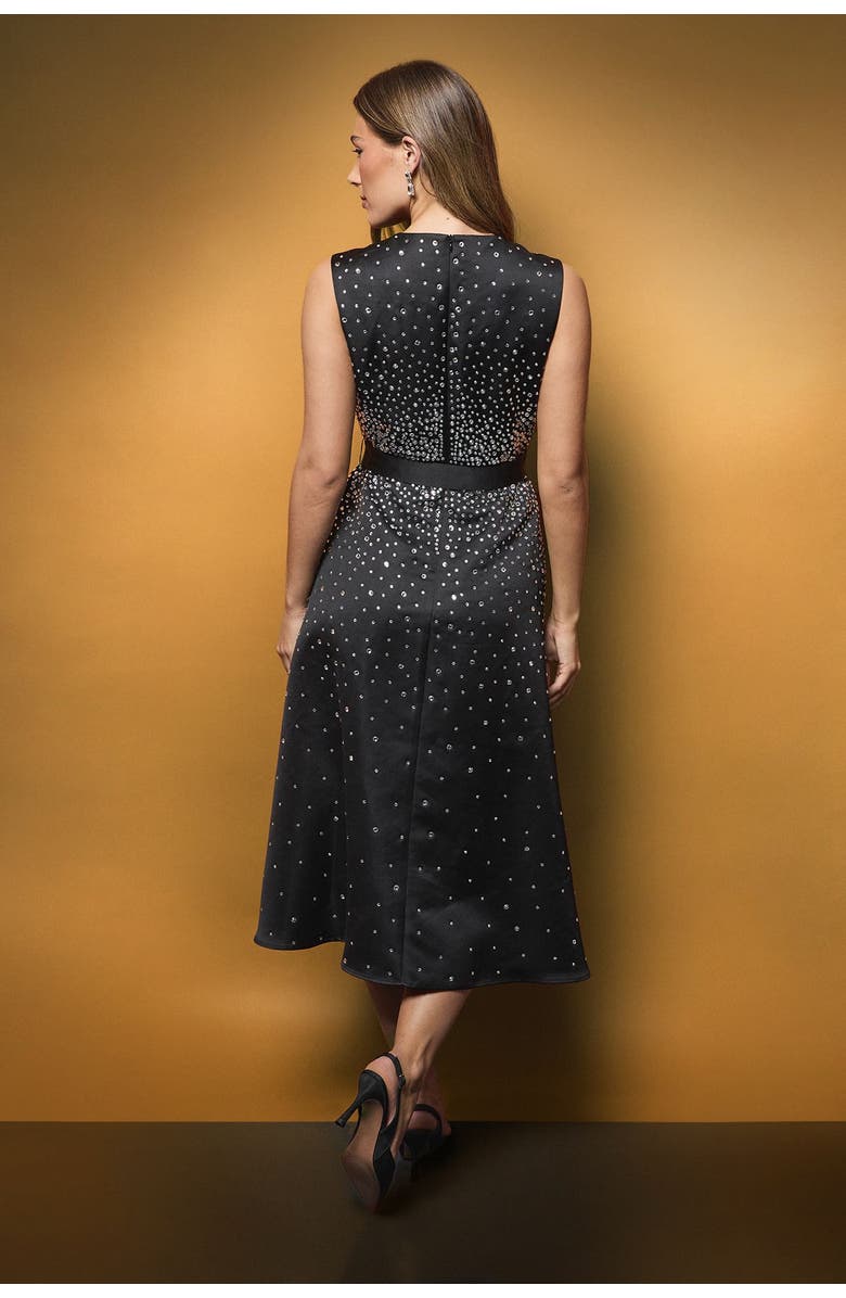 Coast Hotfix Diamante Midi Dress, Alternate, color, Black
