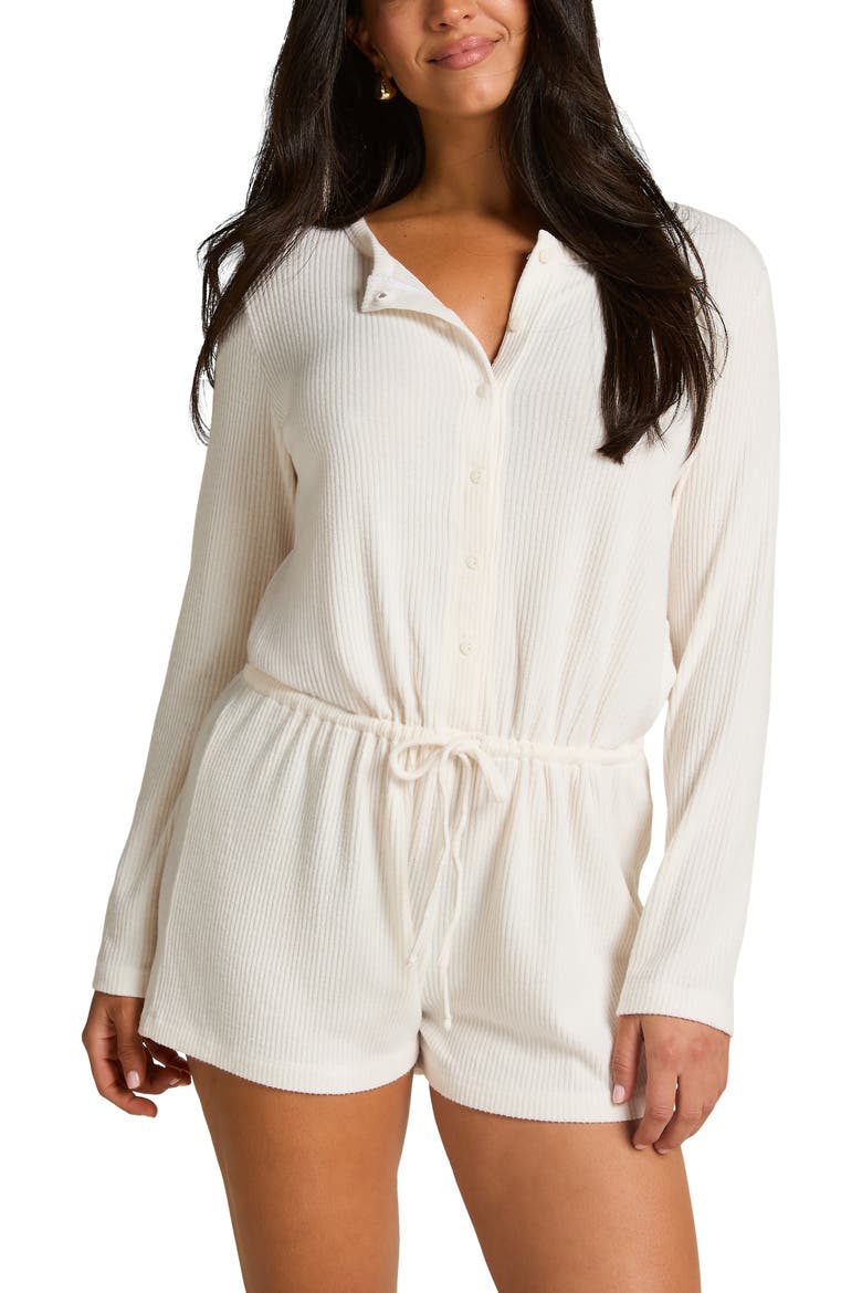 Short Jersey Rib Sleep Set, Main, color, White