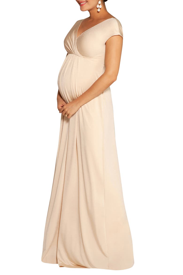 Francesca Maternity/Nursing Maxi Dress, Main, color, CHAMPAGNE