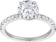 LuvMyJewelry Amore 14K Gold Round Cut Lab Grown Diamond Hidden Halo Engagement Ring - 1.95 Ct
