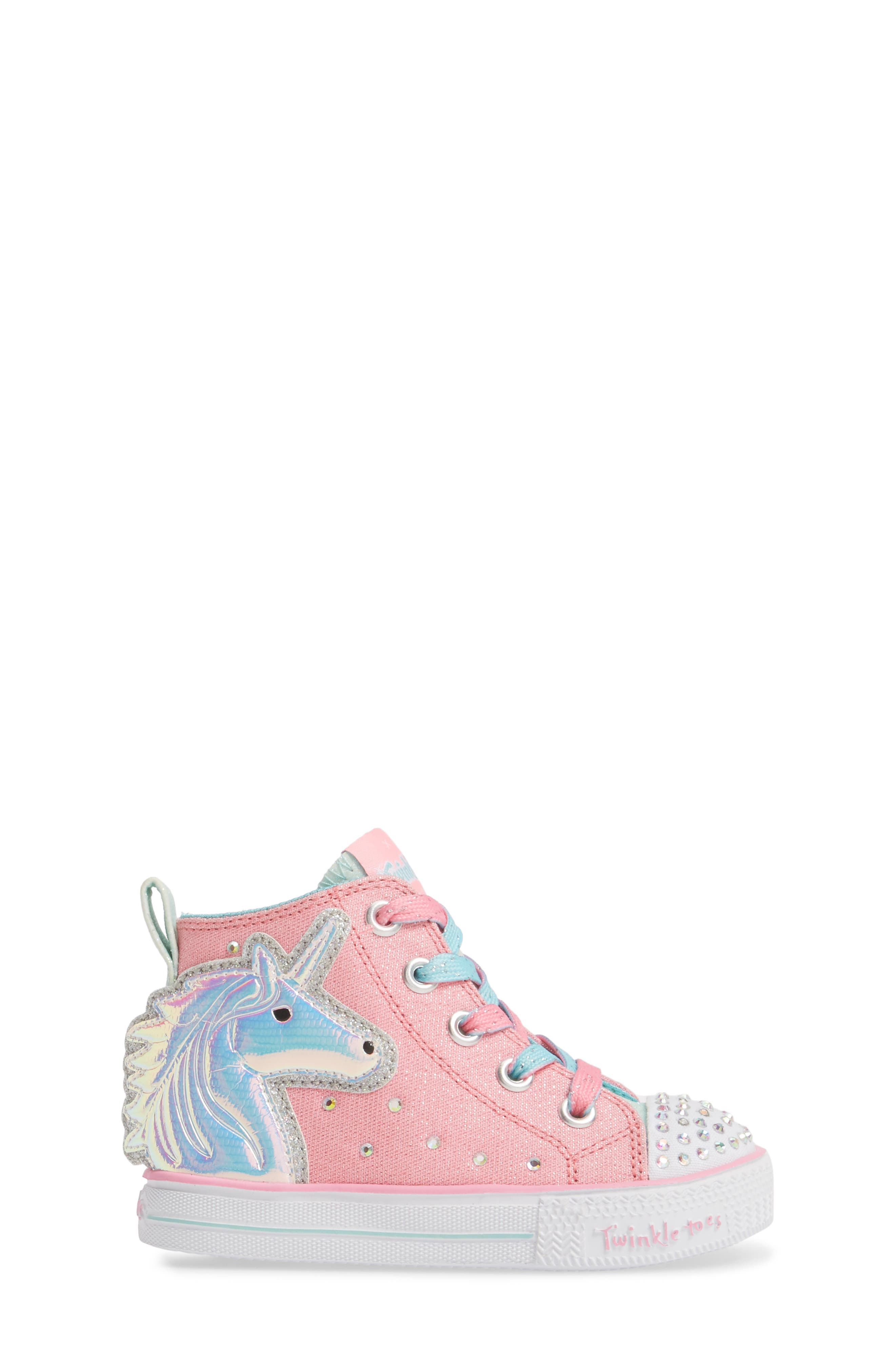 SKECHERS Twinkle Toes Unicorn Light-Up Sneaker, Alternate, color, 