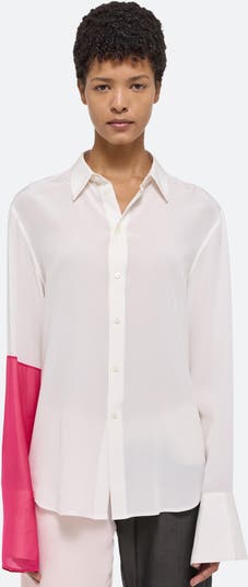 Relaxed Silk Button-Up Shirt