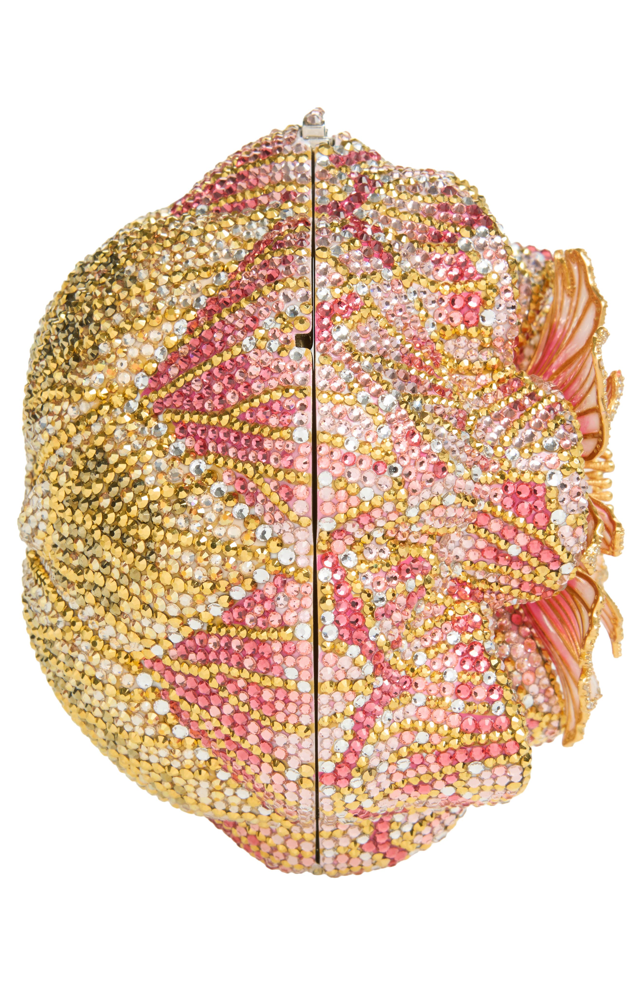 Magnolia Crystal Minaudière, Alternate, color, SILVER ROSE MULTI