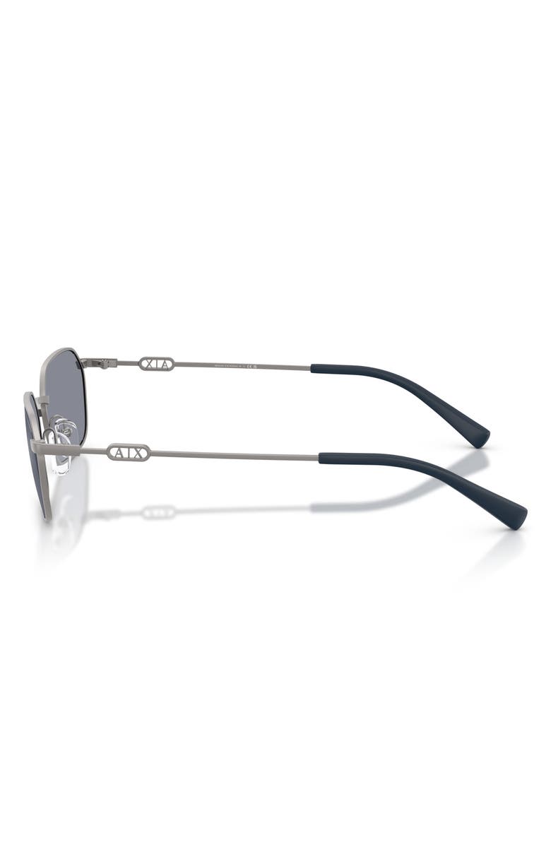AX Armani Exchange 54mm Irregular Sunglasses, Alternate, color, Matte Gunmetal / Grey