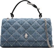 Marc Jacobs The Quilted Denim Dual Chain Shoulder Bag