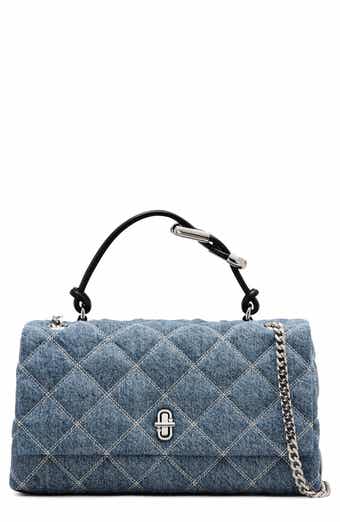 Marc Jacobs The Quilted Denim Dual Chain Shoulder Bag