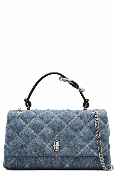 Marc Jacobs The Quilted Denim Dual Chain Shoulder Bag