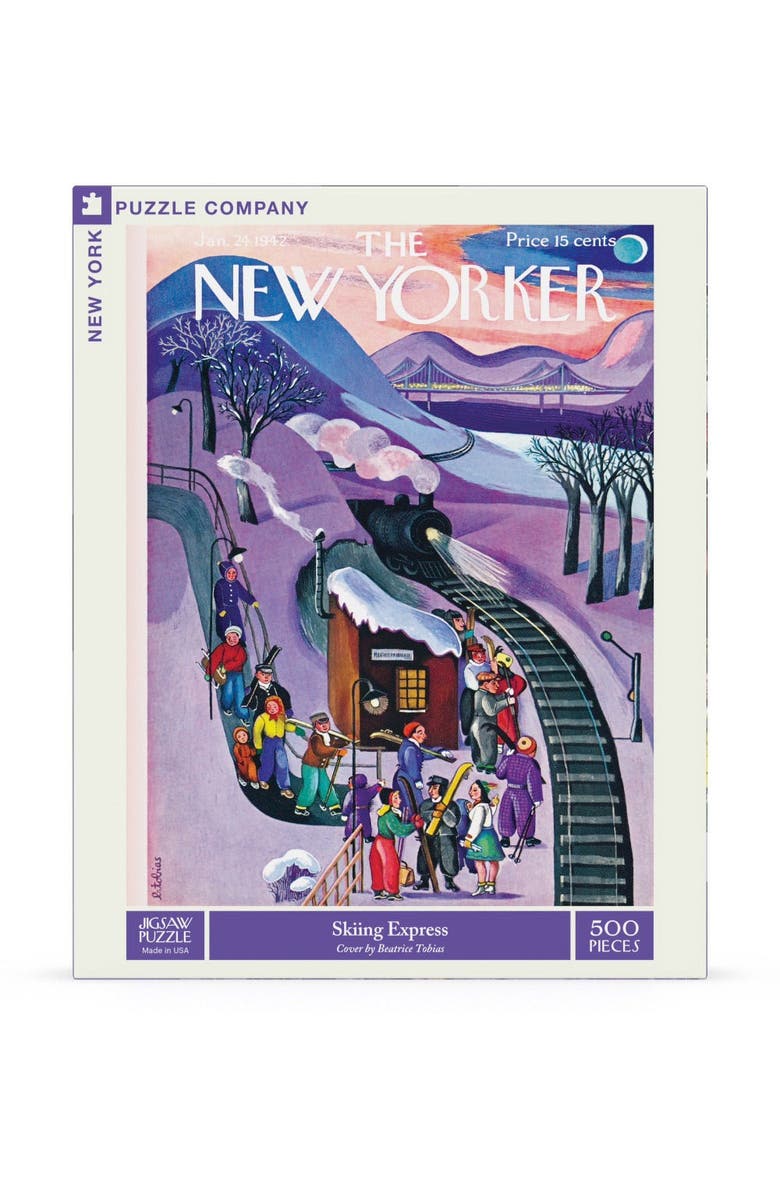NEW YORK PUZZLE COMPANY Skiing Express 500 Piece Puzzle, Main, color, NO COLOR