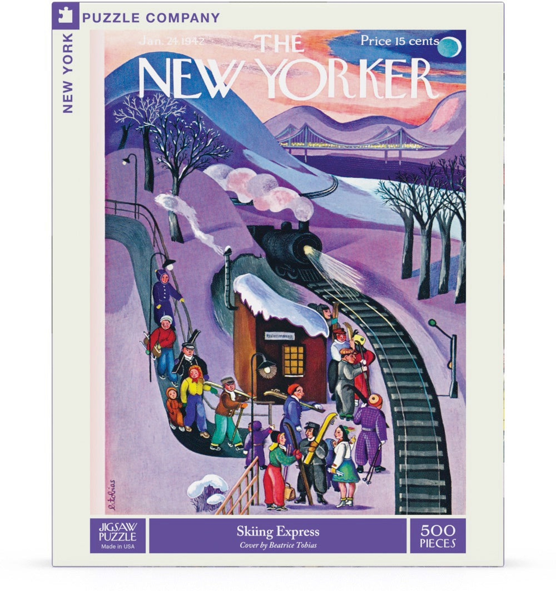 NEW YORK PUZZLE COMPANY Skiing Express 500 Piece Puzzle