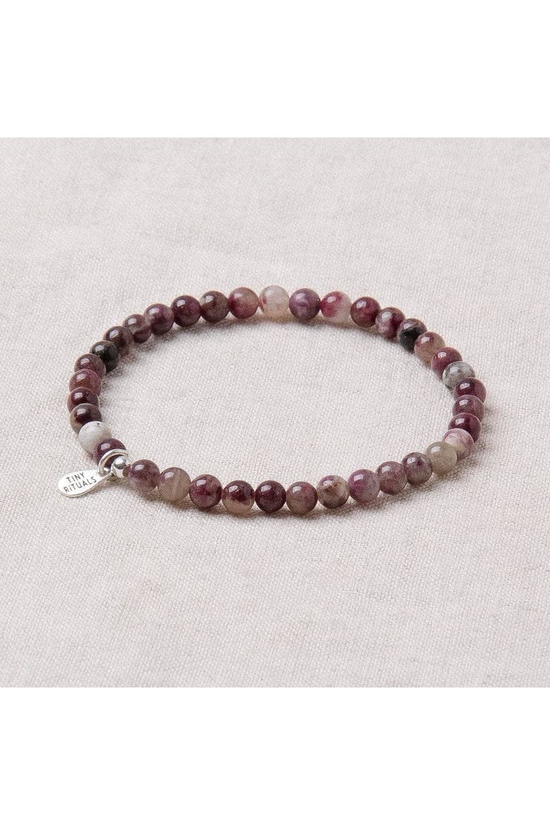 Natural Plum Blossom Tourmaline Energy Bracelet, Alternate, color, Soft Purple