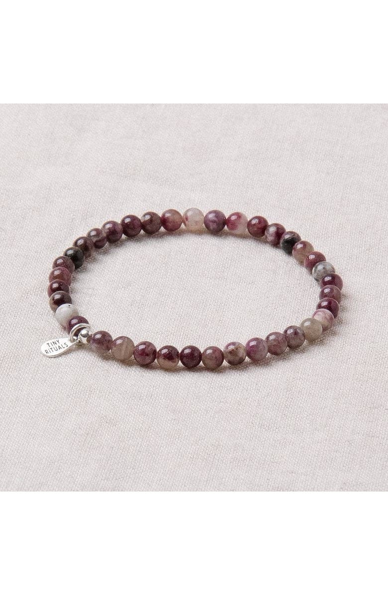 Tiny Rituals Natural Plum Blossom Tourmaline Energy Bracelet, Alternate, color, Soft Purple