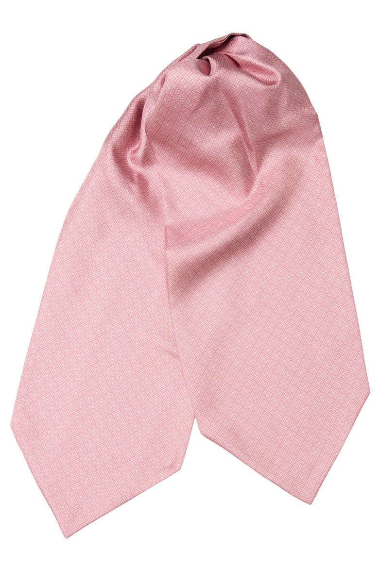 Sanremo - Silk Ascot Cravat Tie for Men, Main, color, Pink