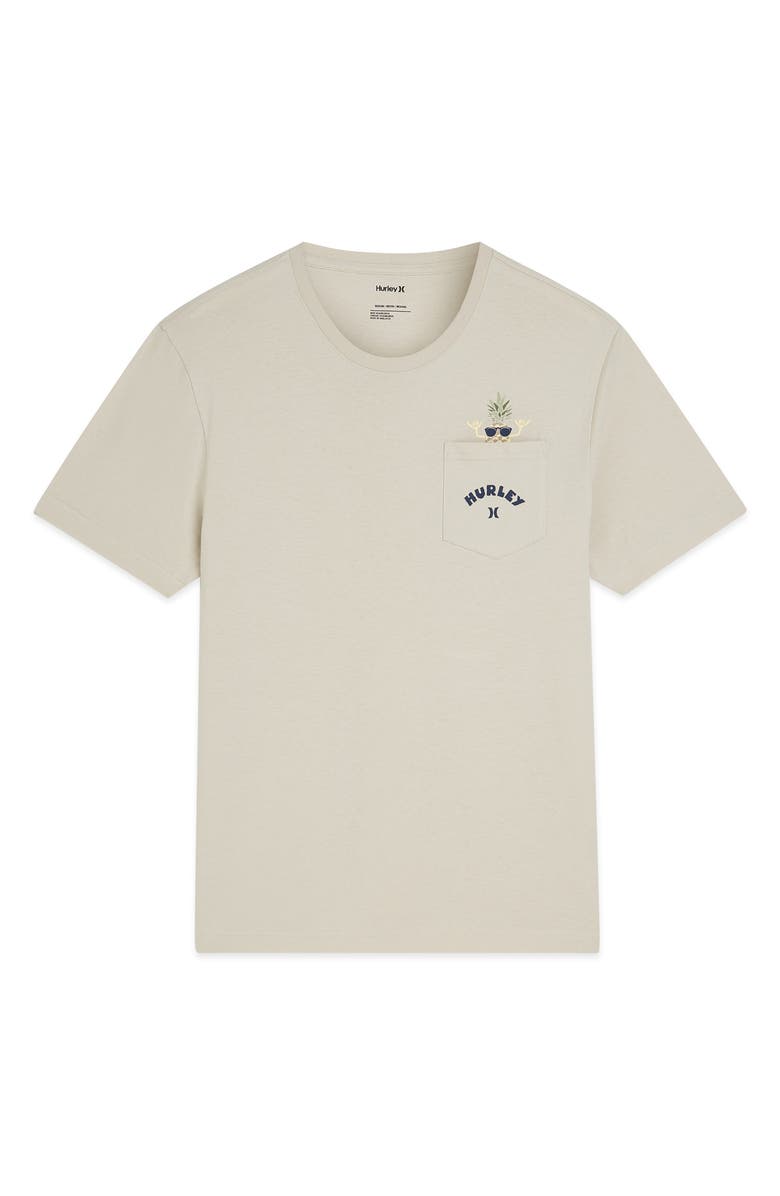 Hurley Pineapple Peek-a-Boo Cotton Graphic T-Shirt, Main, color, Bone