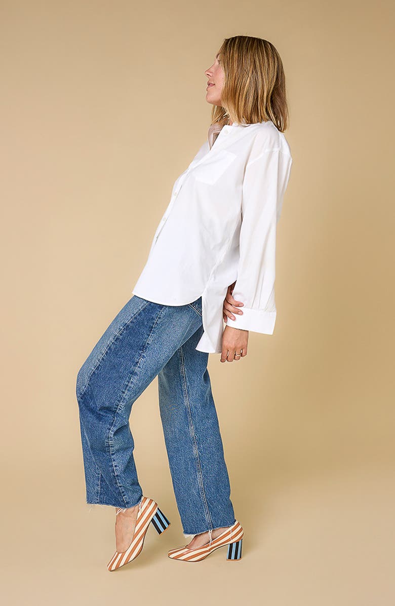 Charlotte Stone Estee Multicolor Square Toe Pump, Alternate, color, Camel Stripe