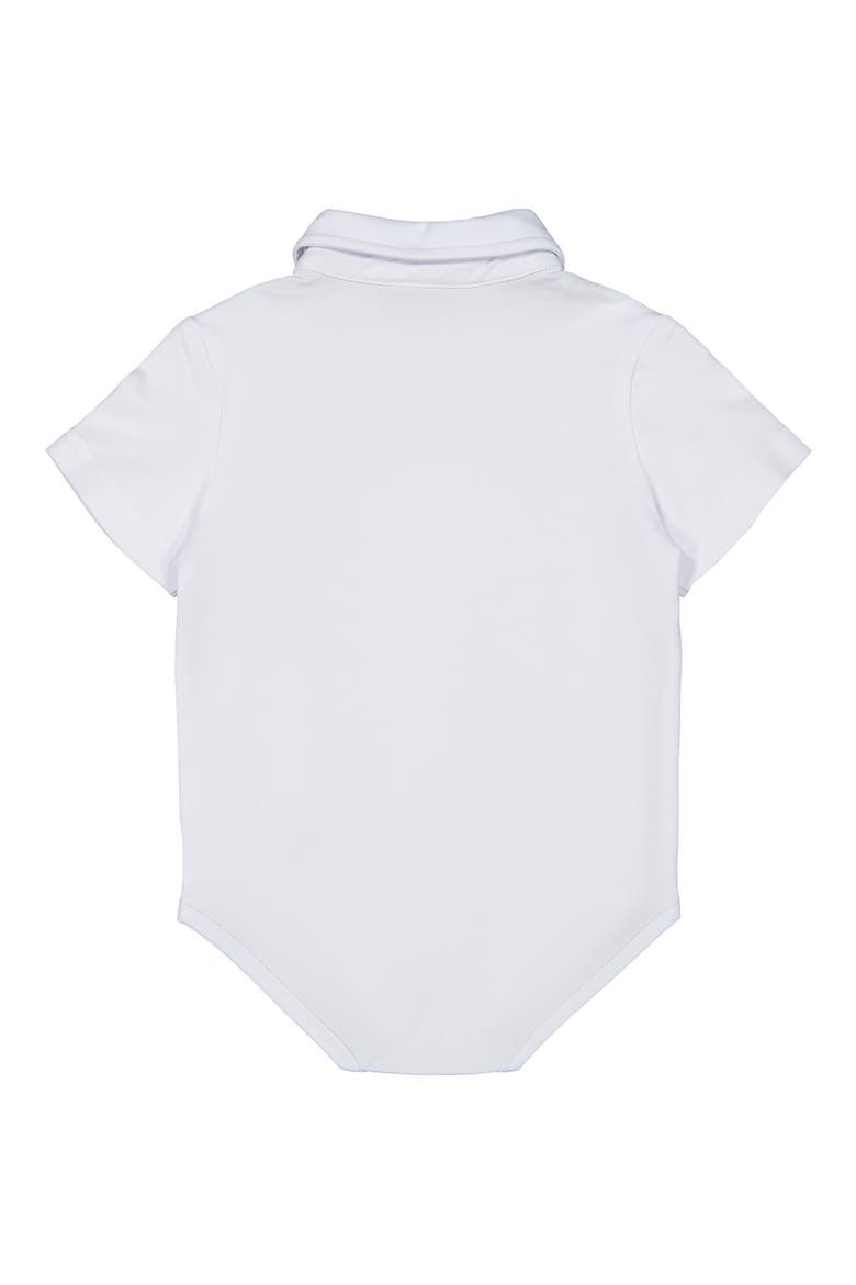 Polo Shirtzie Bodysuit & Shorts Set, Alternate, color, WHITE