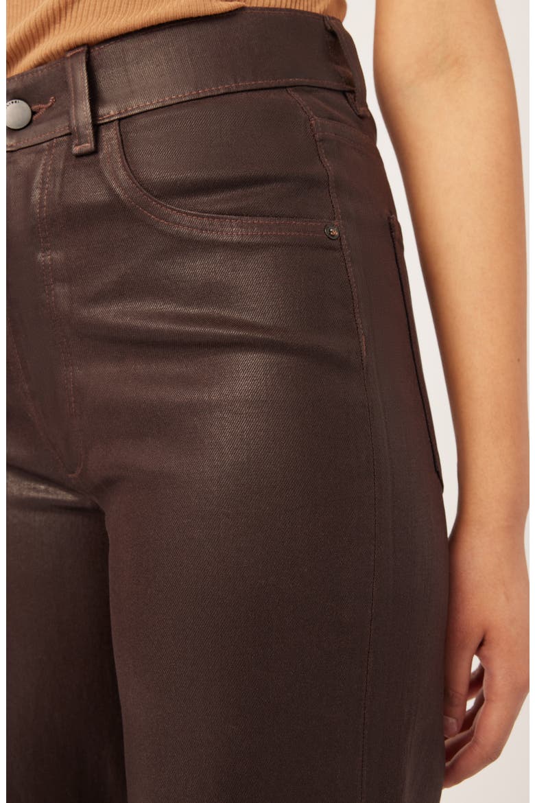 Hepburn High Waist Wide Leg Jeans, Alternate, color, DARK MOCHA