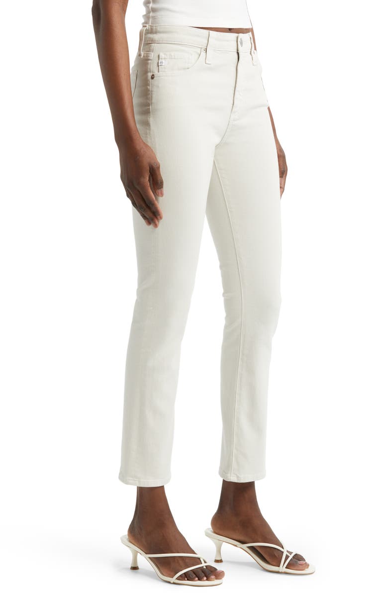 AG Mari High Waist Ankle Straight Leg Jeans, Alternate, color, Fade To Graye