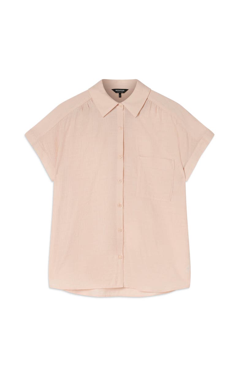 Whistles Nicola Textured Shirt, Alternate, color, Pale Pink