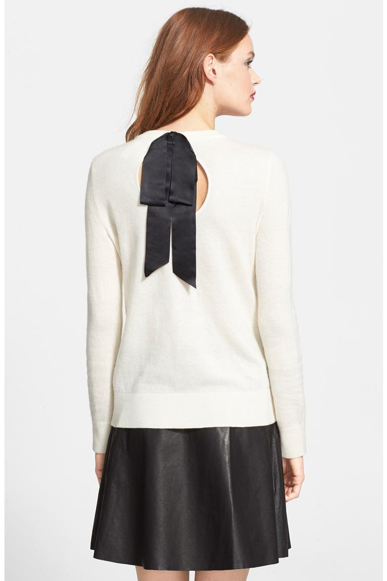 sequin front sweater, Alternate, color, CREME