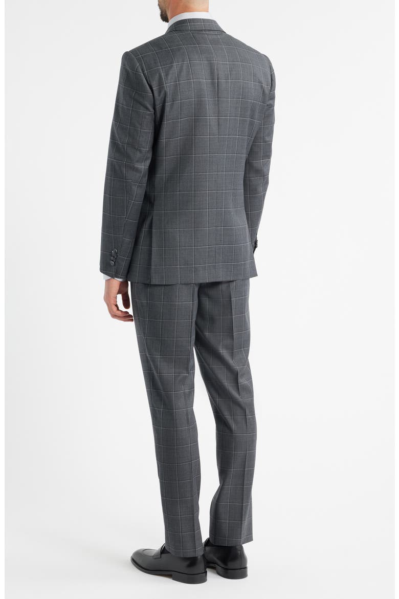 Charcoal Windowpane Check Wool Blend Suit, Alternate, color, CHARCOAL