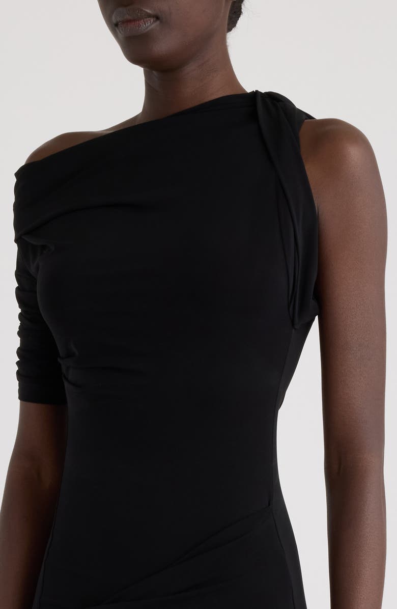 Jacquemus La Mini Robe Drapeado Jersey Minidress, Alternate, color, Black