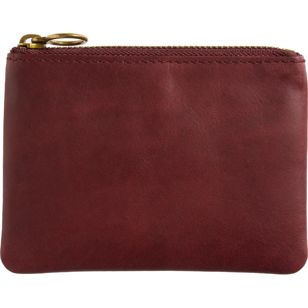 Madewell The Leather Pouch Wallet In Burgundy
