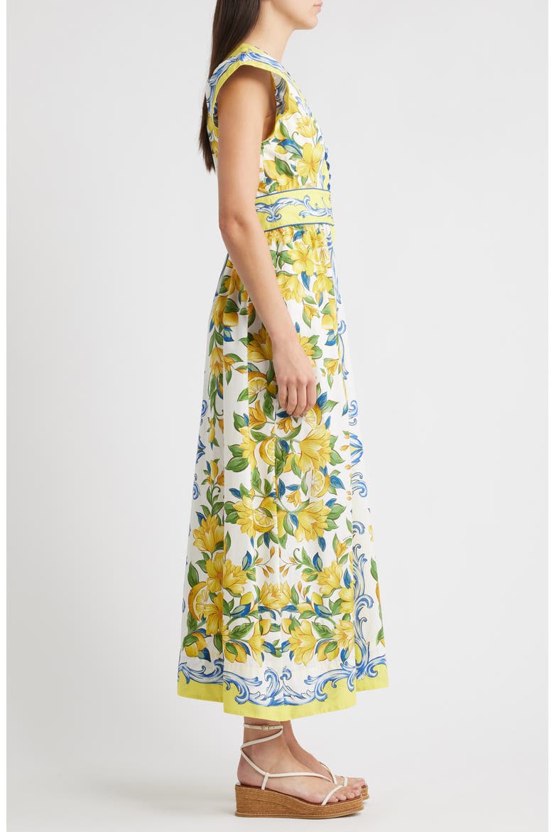 off-white sicily scarf organic cotton maxi dress Sicily Scarf Print Cotton Maxi Dress (Women)