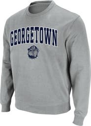 COLOSSEUM Men's Colosseum Gray Georgetown Hoyas Arch & Logo Crew Neck Sweatshirt